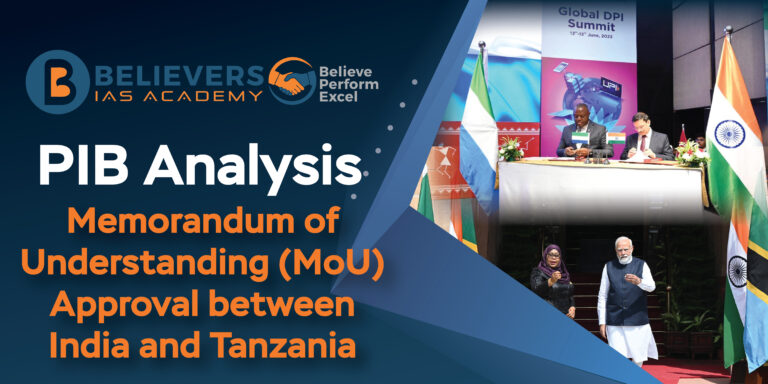 Memorandum of Understanding (MoU) Approval between India and Tanzania
