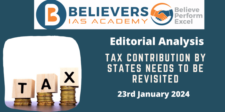 Tax contribution by States needs to be revisited
