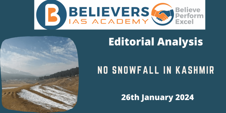 No snowfall in Kashmir