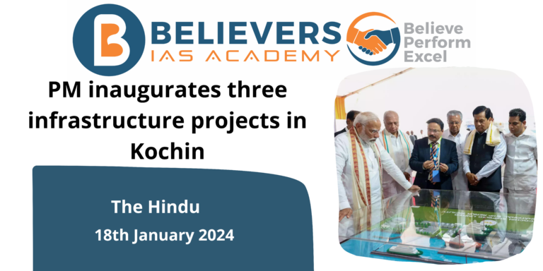 PM inaugurates three infrastructure projects in Kochin