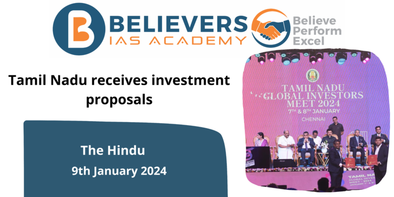 Tamil Nadu receives investment proposals