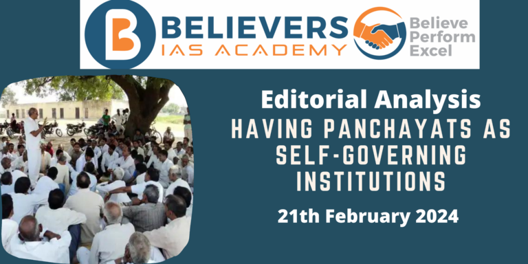 Having panchayats as self-governing institutions
