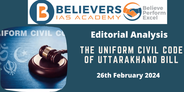 The Uniform Civil Code of Uttarakhand Bill