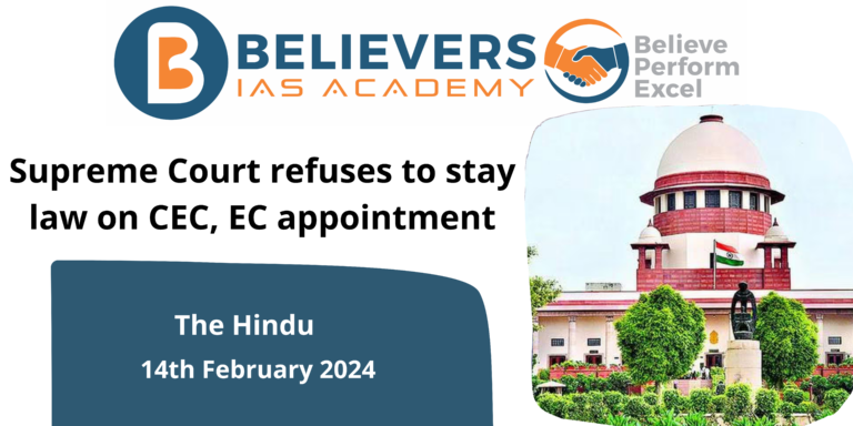 Supreme Court refuses to stay law on CEC, EC appointment
