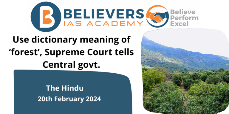 Use dictionary meaning of ‘forest’, Supreme Court tells Central govt.