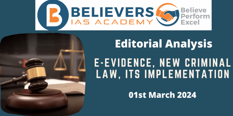 E-evidence, new criminal law, its implementation