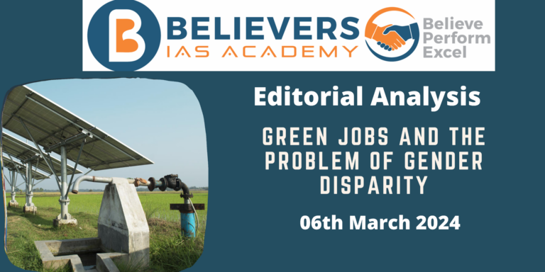 Green jobs and the problem of gender disparity