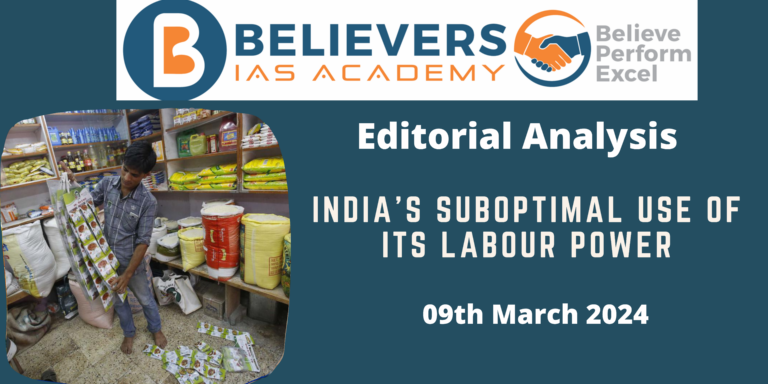India’s suboptimal use of its labour power