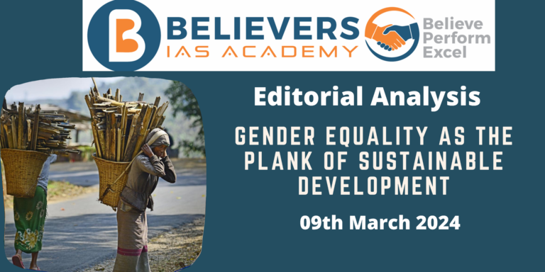 Gender equality as the plank of sustainable development