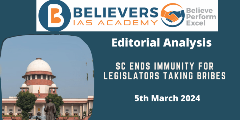 SC ends immunity for legislators taking bribes