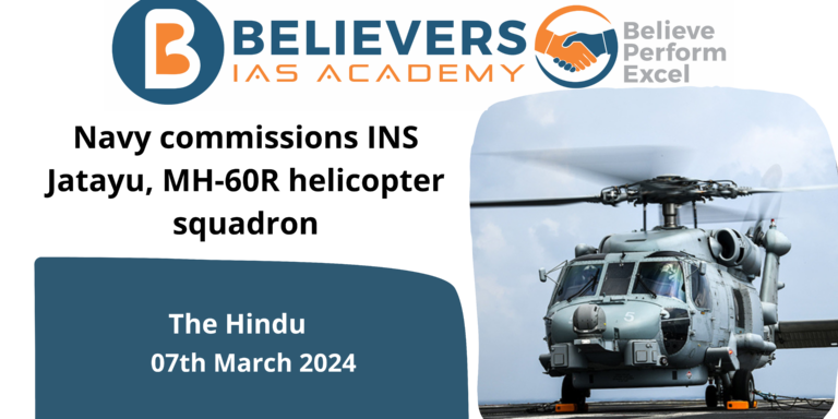 Navy commissions INS Jatayu, MH-60R helicopter squadron