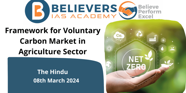 Framework for Voluntary Carbon Market in Agriculture Sector