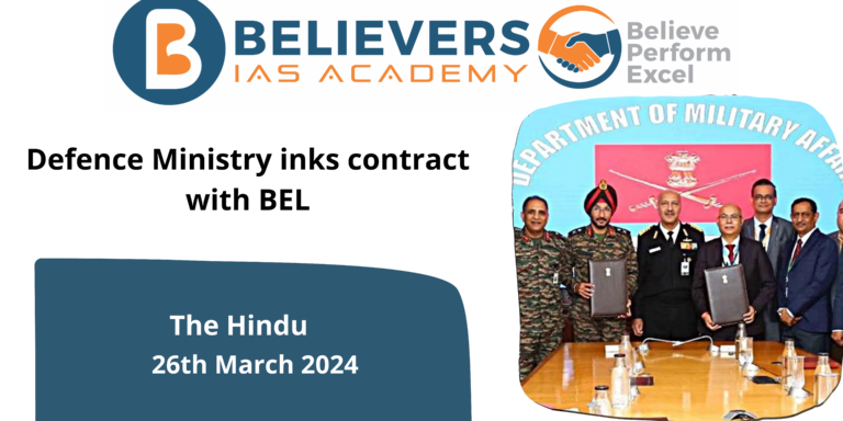 Defence Ministry inks contract with BEL
