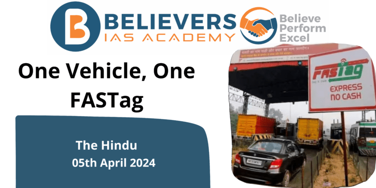 One Vehicle, One FASTag
