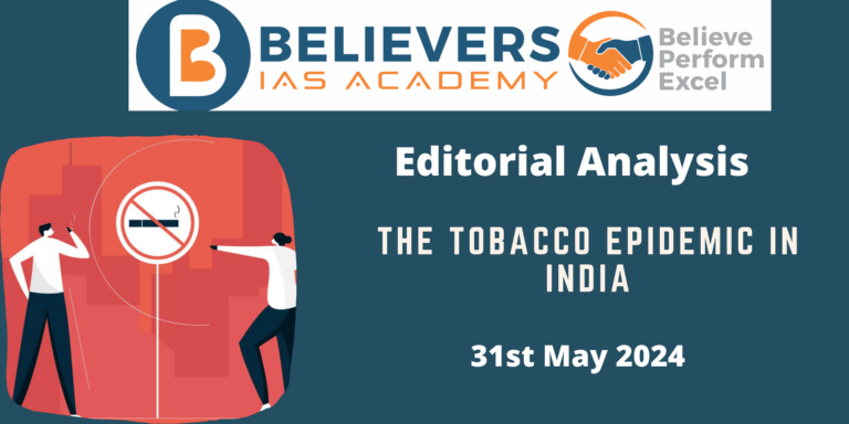 The tobacco epidemic in India