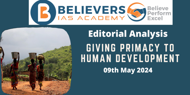 Giving primacy to human development