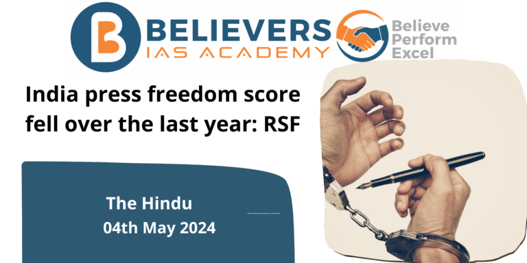 India press freedom score fell over the last year: RSF
