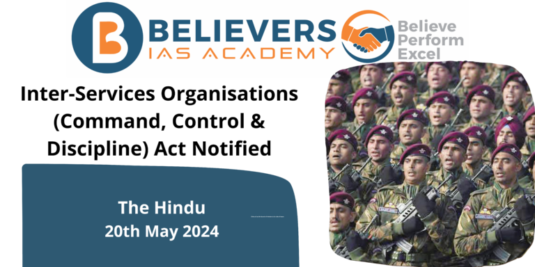 Inter-Services Organisations (Command, Control & Discipline) Act Notified