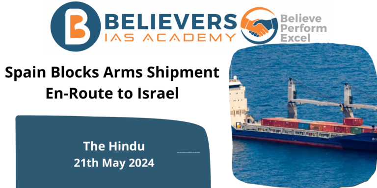 Spain Blocks Arms Shipment En-Route to Israel
