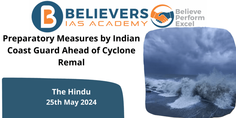 Preparatory Measures by Indian Coast Guard Ahead of Cyclone Remal