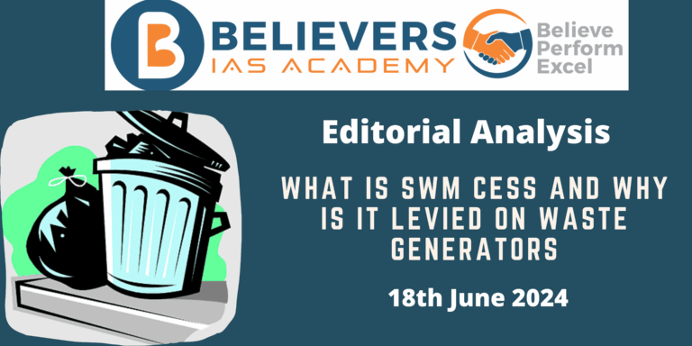 What is SWM cess and why is it levied on waste generators