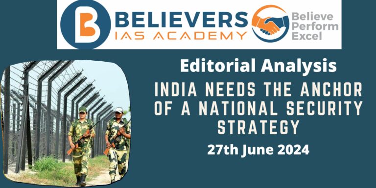 India needs the anchor of a national security strategy