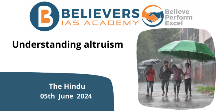 Understanding altruism