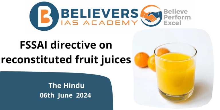 FSSAI directive on reconstituted fruit juices