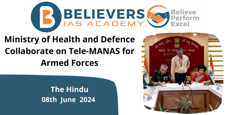 Ministry of Health and Defence Collaborate on Tele-MANAS for Armed Forces