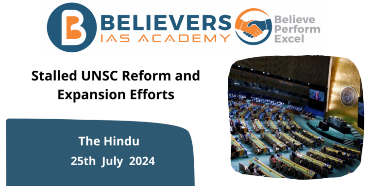 Stalled UNSC Reform and Expansion Efforts