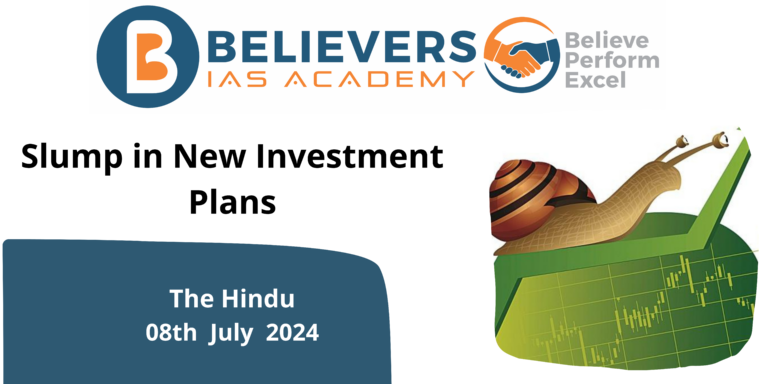 Slump in New Investment Plans