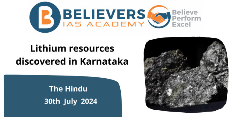 Lithium resources discovered in Karnataka