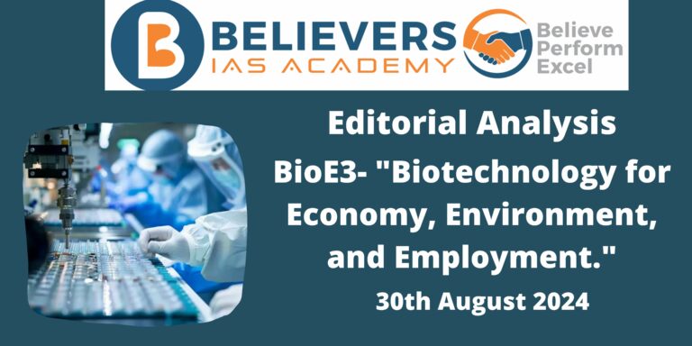 BioE3- “Biotechnology for Economy, Environment, and Employment.”