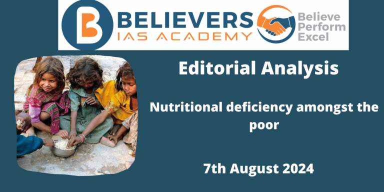 Nutritional deficiency amongst the poor