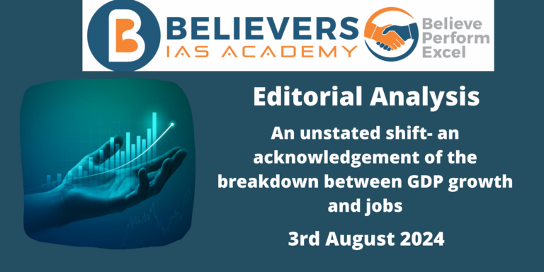 An unstated shift- an acknowledgement of the breakdown between GDP growth and jobs