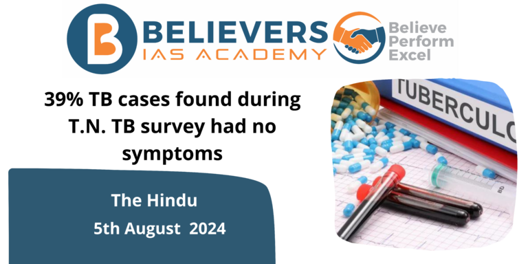39% TB cases found during T.N. TB survey had no symptoms