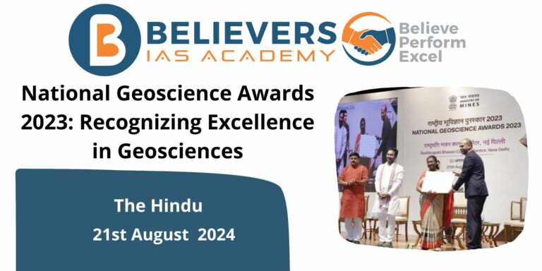 National Geoscience Awards 2023: Recognizing Excellence in Geosciences