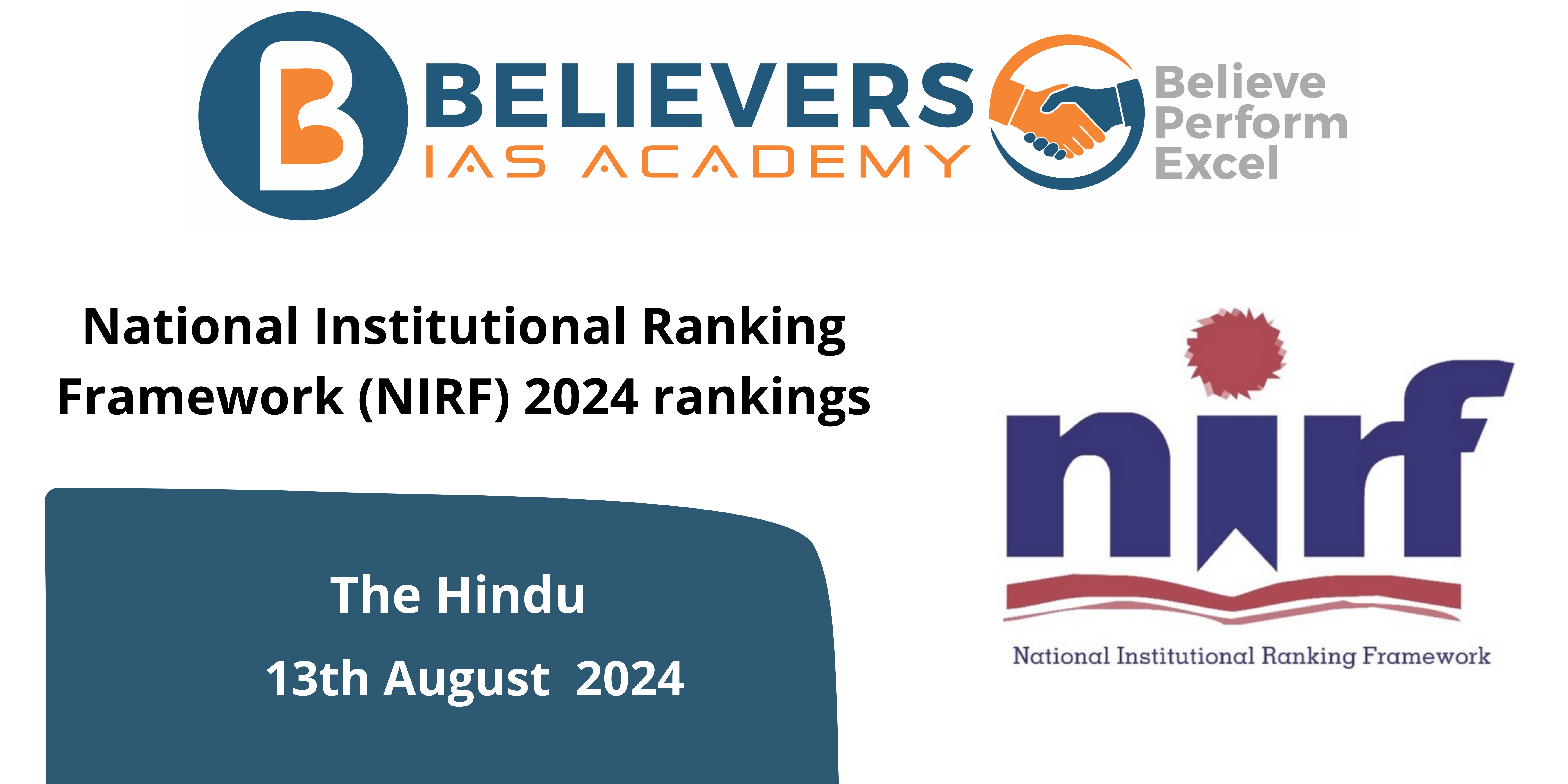 National Institutional Ranking Framework (NIRF) 2024 rankings