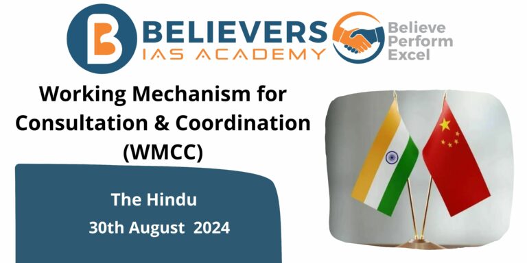 Working Mechanism for Consultation & Coordination (WMCC)