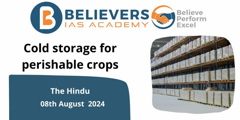 Cold storage for perishable crops