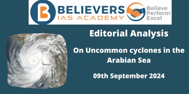 On uncommon cyclones in the Arabian Sea