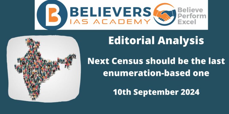Next Census should be the last enumeration-based one