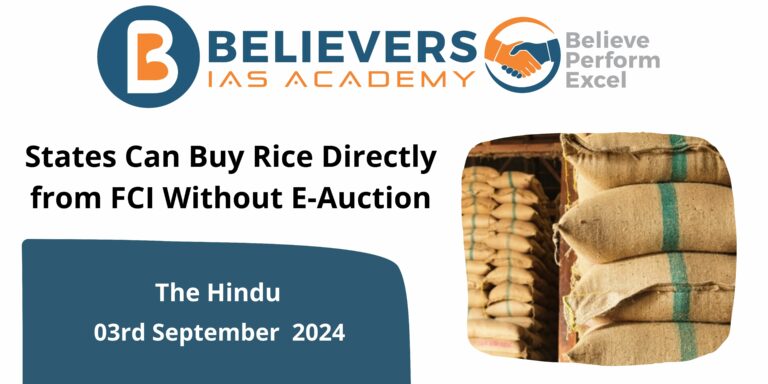 States Can Buy Rice Directly from FCI Without E-Auction