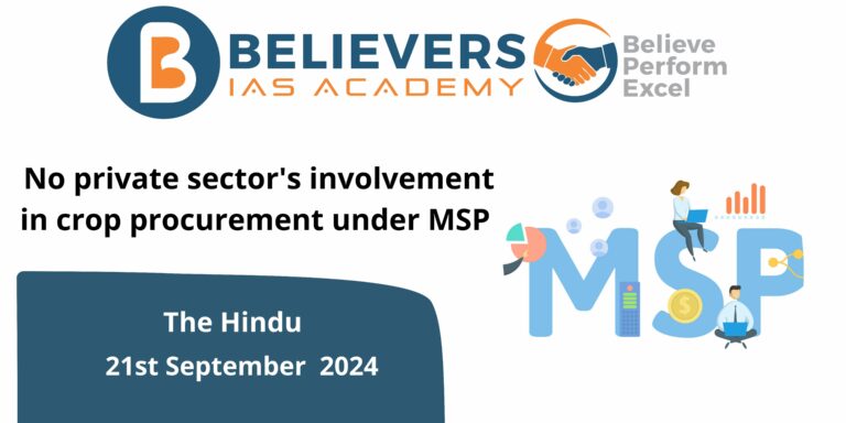 No private sector’s involvement in crop procurement under MSP