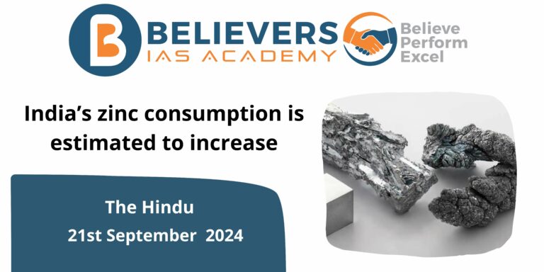 India’s zinc consumption is estimated to increase