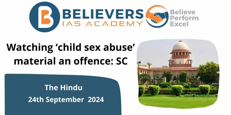 Watching ‘child sex abuse’ material an offence: SC