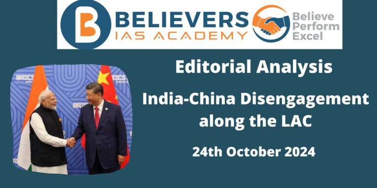 India-China Disengagement along the LAC