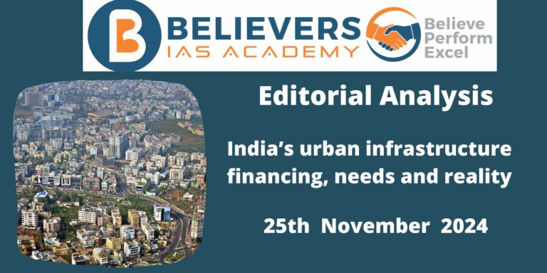 India’s urban infrastructure financing, needs and reality