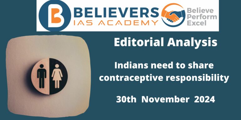 Indians need to share contraceptive responsibility