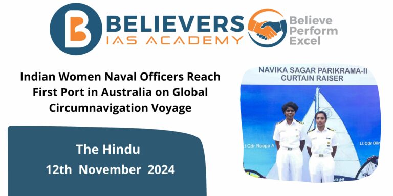 Indian Women Naval Officers Reach First Port in Australia on Global Circumnavigation Voyage